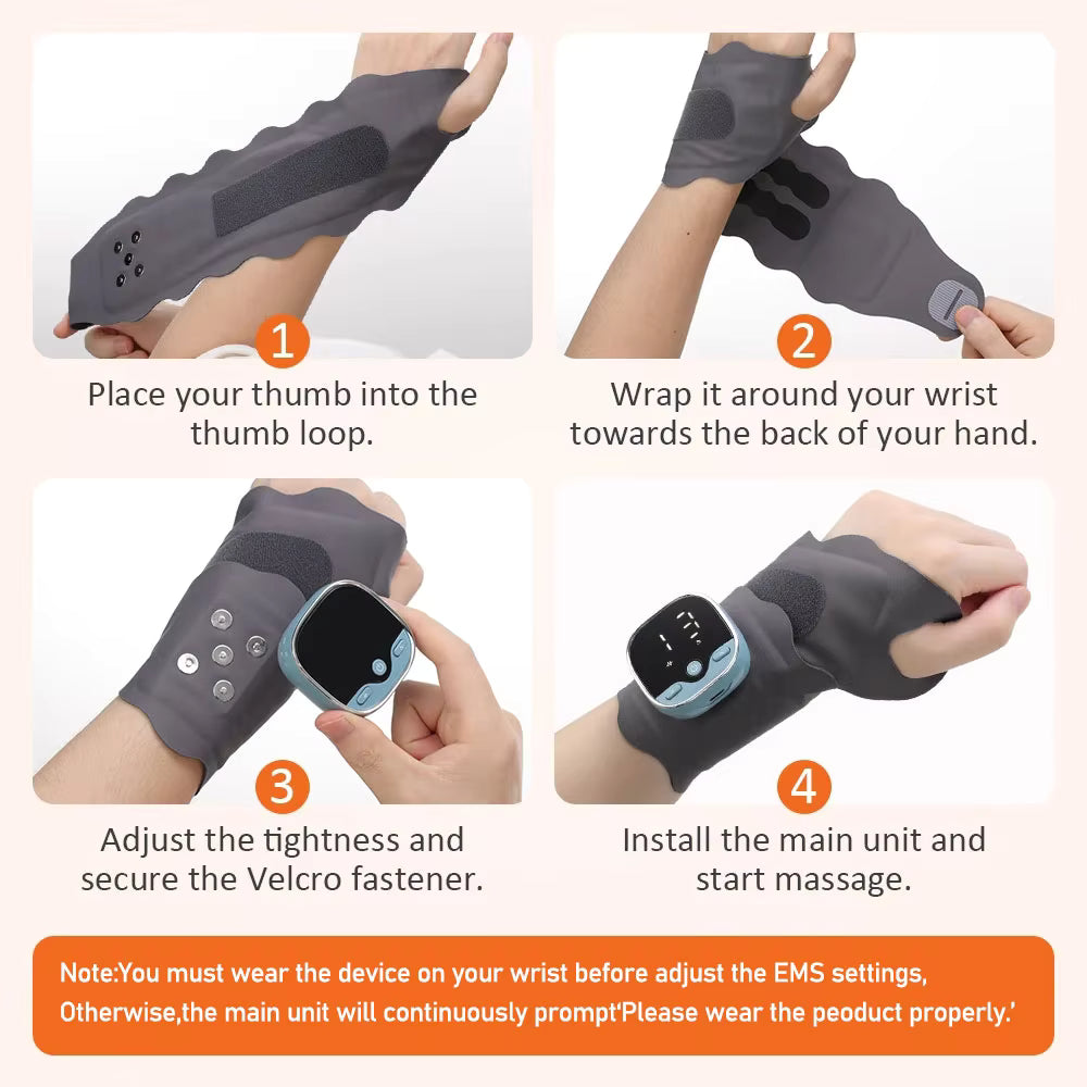 EMS Thermal Wrist Heating & Massage Support Brace